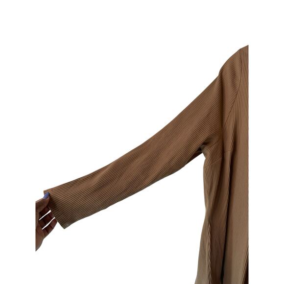 City Chic Plus Brown Basic Everyday Ribbed Long Sleeve Turtleneck Sweater 20 - Picture 6 of 10